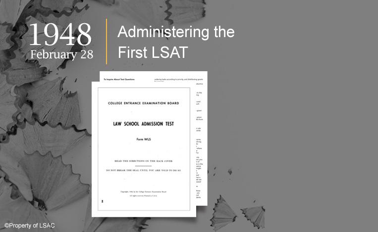 The cover of the first Law School Admission Test. Image copyright LSAC.